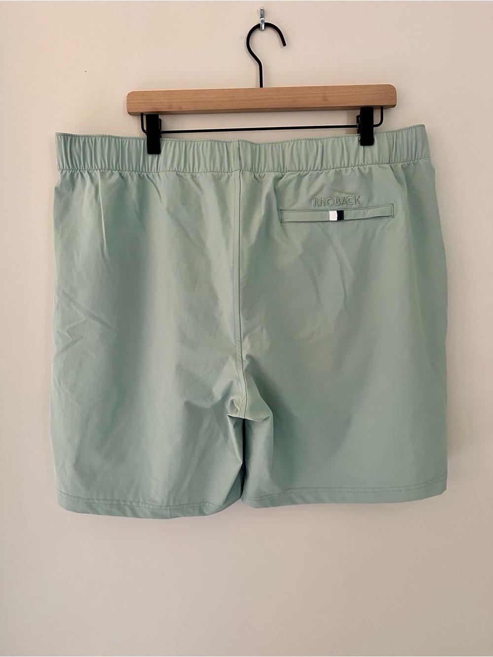 Rhoback Sage Seafoam Green Athletic Shorts with Back Pocket Tie Waist Sz 3XL - Picture 3 of 11